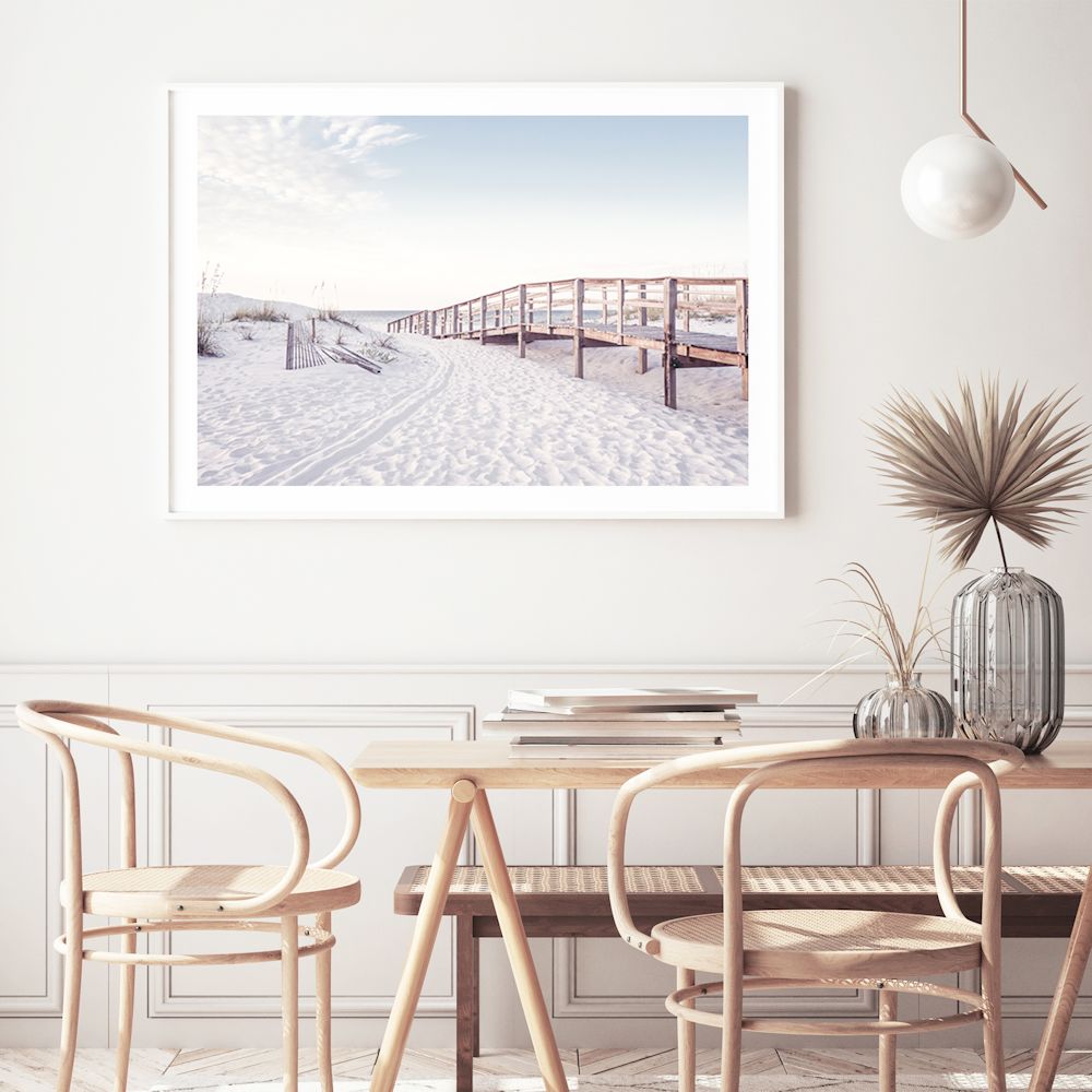 Beachside Boardwalk Wall Art Photograph Print or Canvas Framed or Unframed for a Dining Room Wall by Beautiful Home Decor