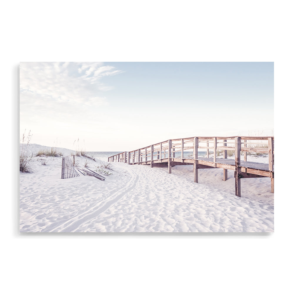 Beachside Boardwalk Wall Art Photograph Print or Stretch Canvas Framed or Unframed by Beautiful Home Decor