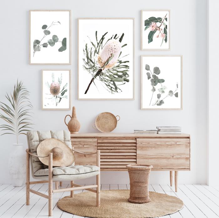 A collection of Australian Natives to create a beautiful Gallery Art Wall for your home.