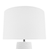 With her white lamp shade and wavy base, the 62cm tall white Kima Table lamp is perfect for your coastal home decor.