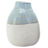 A medium handmade Diggle vase with a light blue glazed top and bottom speckled textured effect, Beautifully compliments our range of home decor vases and plant pots in the same style.