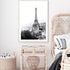 Black and White Eiffel Tower Wall Art Photograph Print Canvas Picture Artwork Framed Unframed in bedroom Beautiful Home Decor