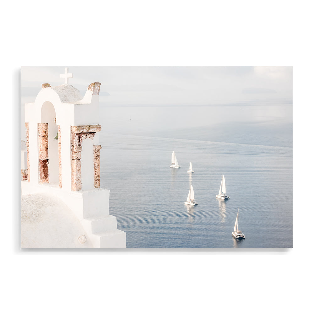 Boats in Santorini Greece Wall Art Photograph Print or Canvas Not Framed or Unframed by Beautiful Home Decor
