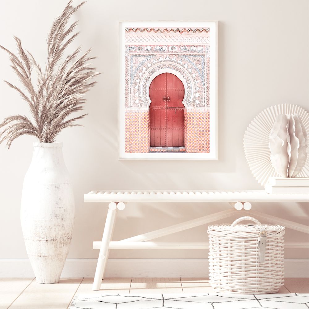 Boho Moroccan Door Wall Art Photograph Print or Canvas Framed or Unframed Hallway Wall by Beautiful Home Decor