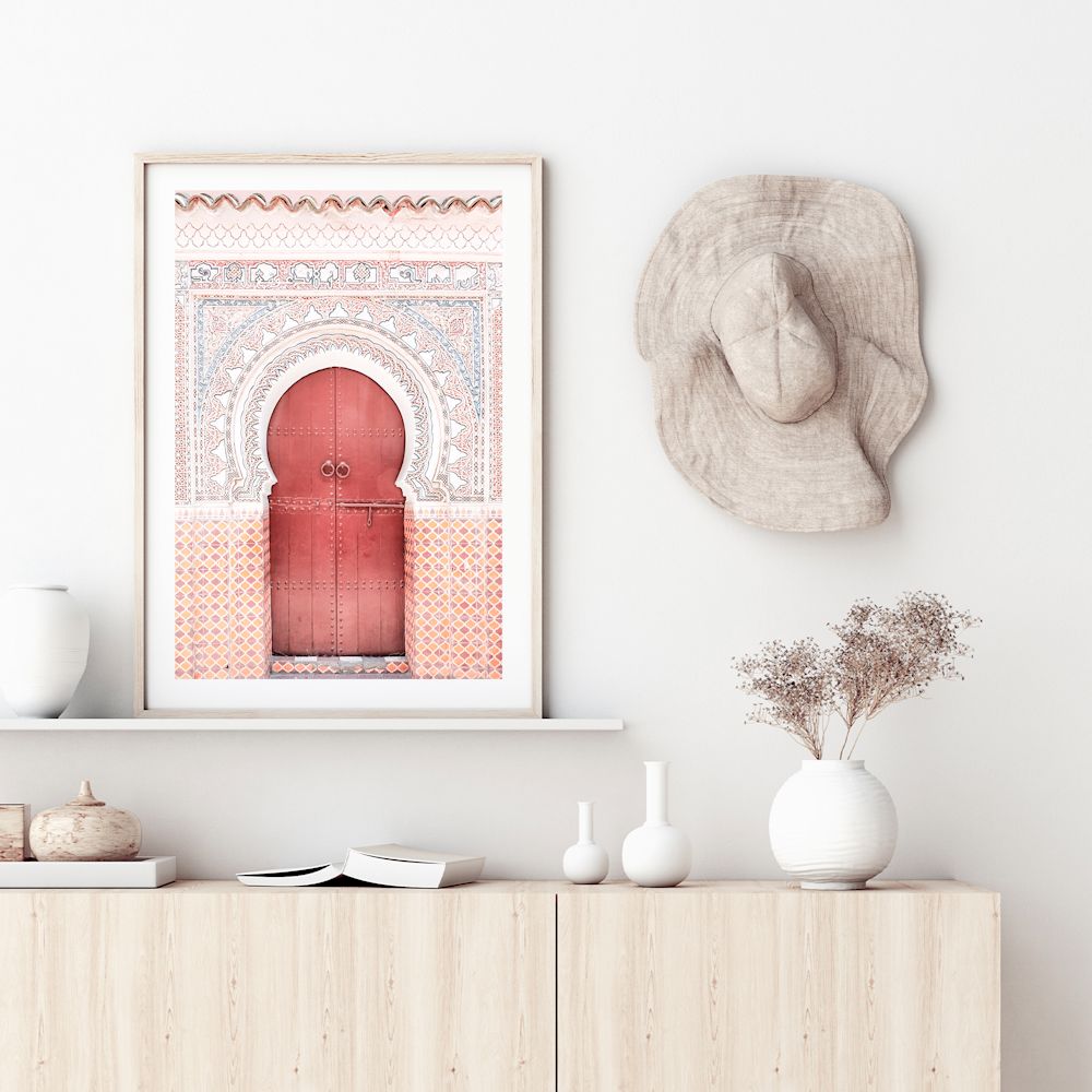 Boho Moroccan Door Wall Art Photograph Print or Canvas Framed or Unframed Wall Above Console Table Beautiful Home Decor