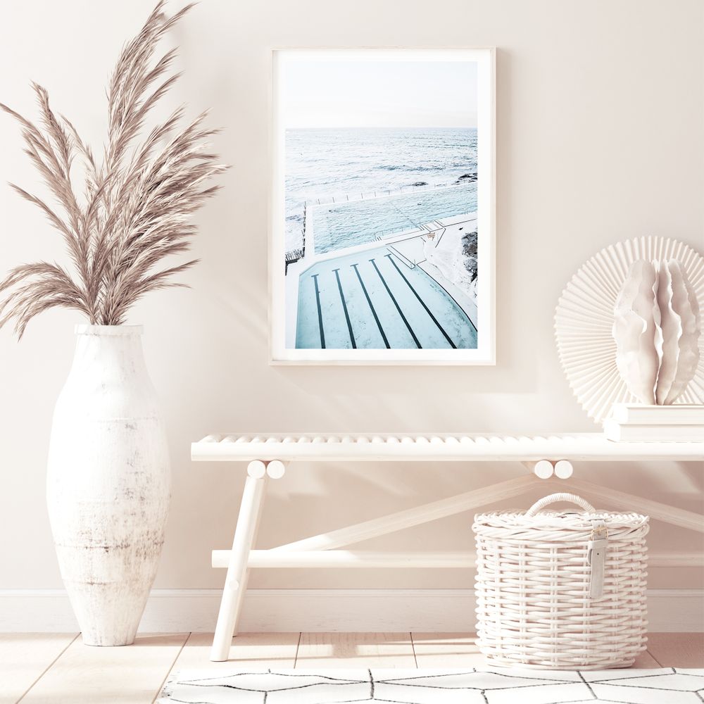 Bondi Beach Icebergs Pool Wall Art Photograph Print or Canvas Framed or Unframed in a Hallway by Beautiful Home Decor