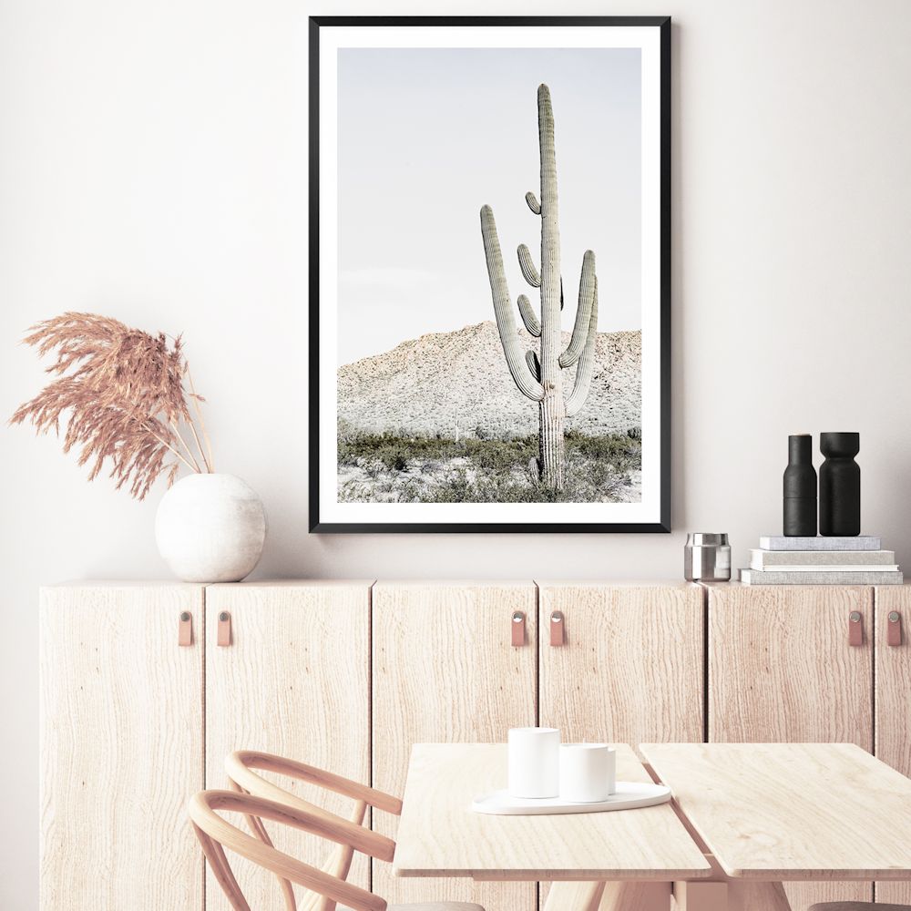 Californian Desert Cactus Wall Art Photograph Print or Canvas Framed or Unframed for a Dining Room Wall by Beautiful Home Decor