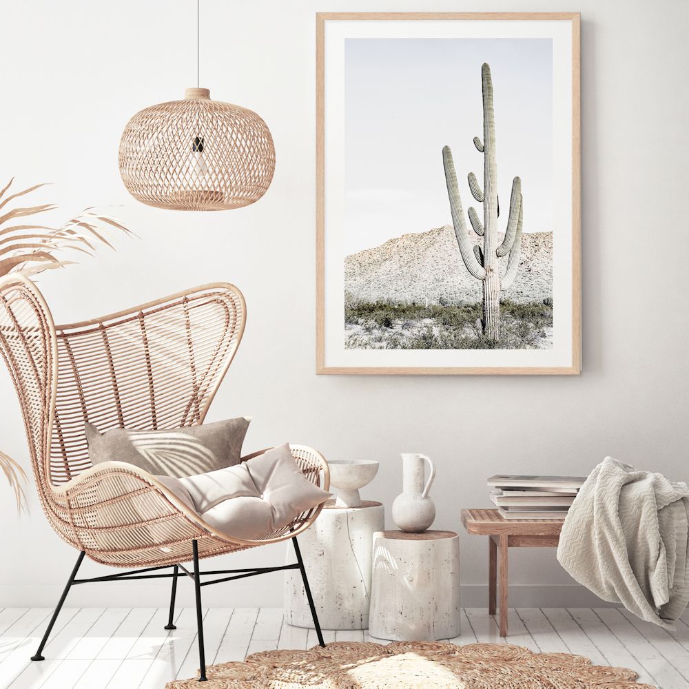 Californian Desert Cactus Wall Art Photograph Print or Canvas Framed or Unframed Office Beautiful Home Decor