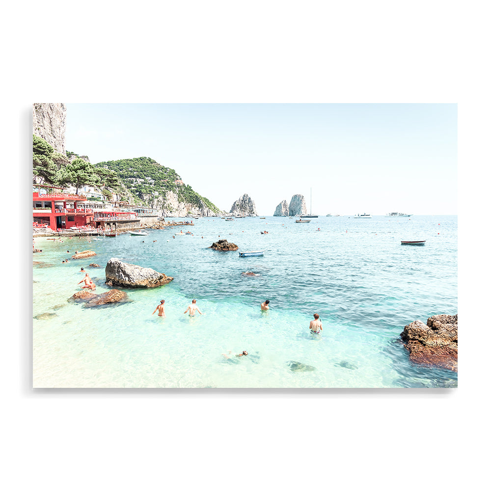 Capri Beach Amalfi Coast Wall Art Photograph Print or Canvas Not Framed or Unframed by Beautiful Home Decor