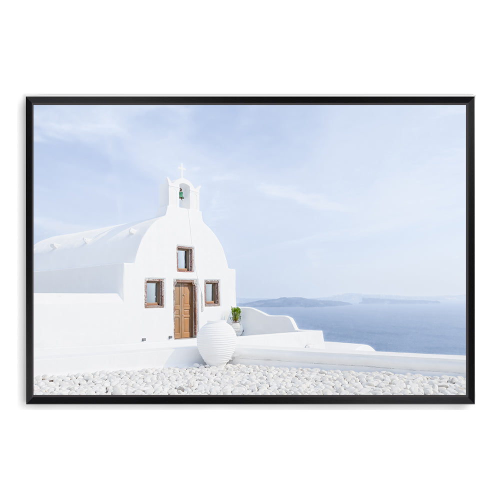 Church in Santorini Greece Wall Art Photograph Print or Canvas Framed in black or Unframed Beautiful Home Decor