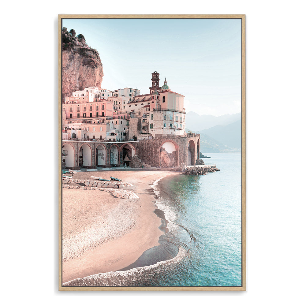 City in Amalfi Coast Wall Art Photograph Print or Canvas Framed in Timber or Unframed Beautiful Home Decor