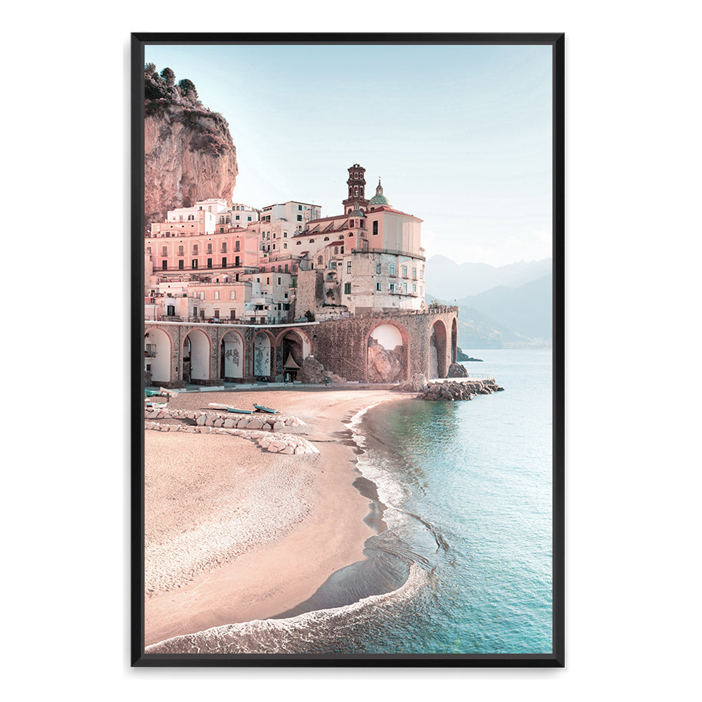 City in Amalfi Coast Wall Art Photograph Print or Canvas Framed in black or Unframed Beautiful Home Decor