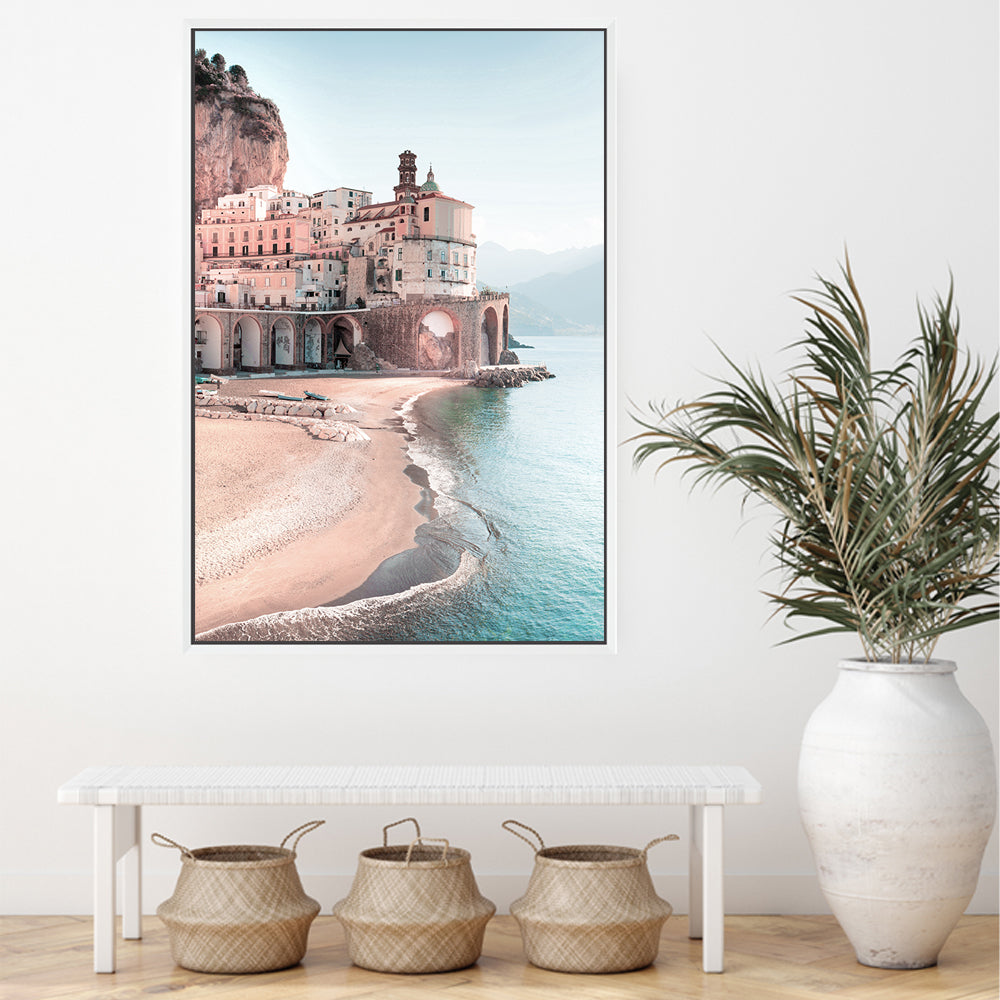 City in Amalfi Coast Wall Art Photograph Print or Canvas Framed or Unframed for your hallway walls Beautiful Home Decor