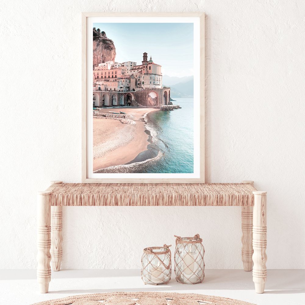 City in Amalfi Coast Wall Art Photograph Print or Canvas Framed or Unframed in hallway Beautiful Home Decor