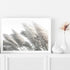 Featuring a Hamptons stretched canvas artwork of pampas grass in neutral tones available framed or unframed in timber, black or white frames.