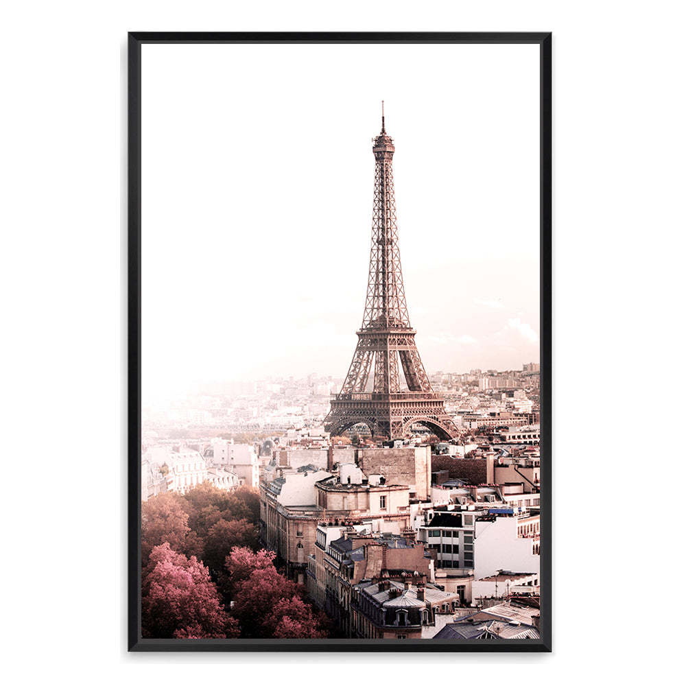 Eiffel Tower in Paris Wall Art Photograph Print or Canvas Framed in black or Unframed Beautiful Home Decor
