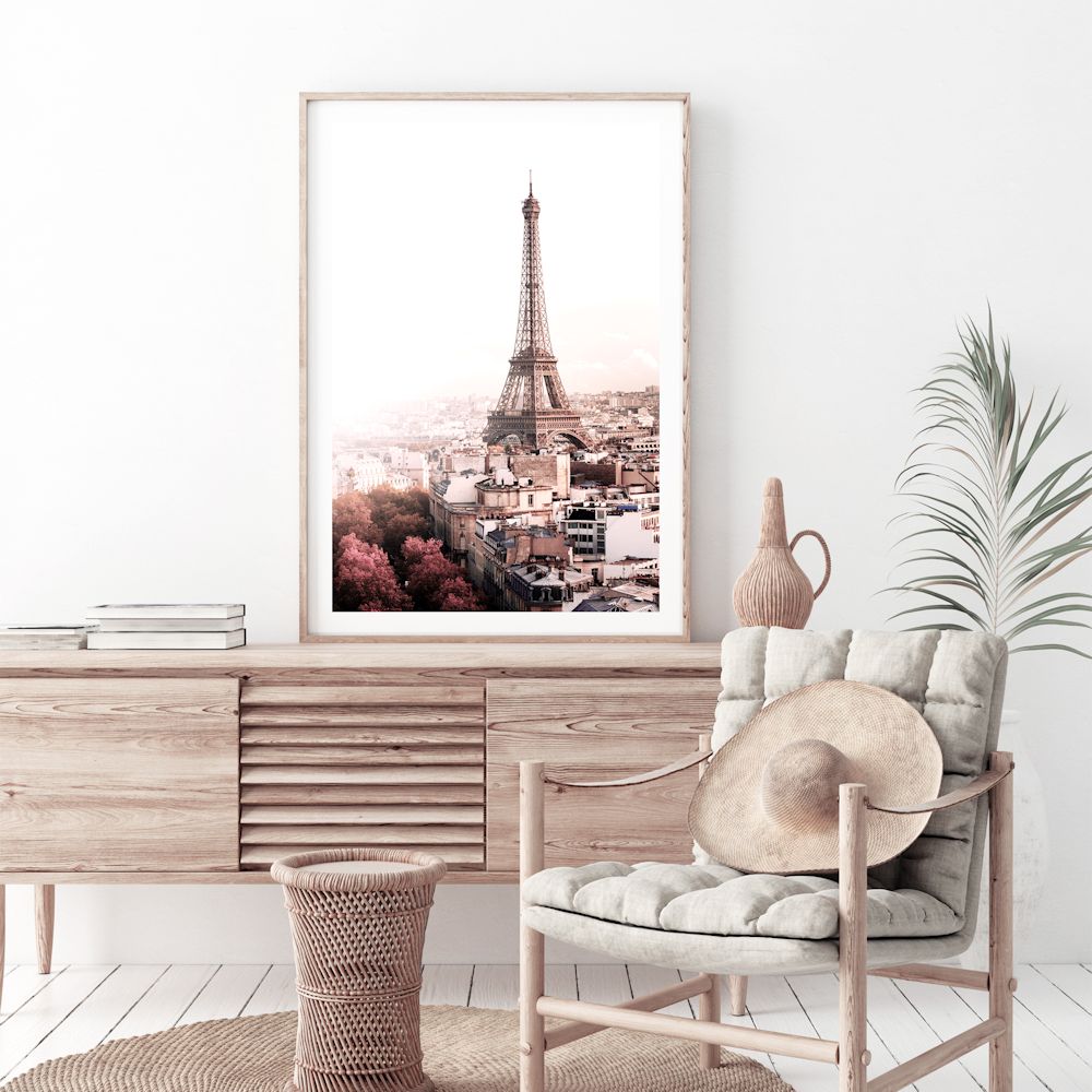 Eiffel Tower in Paris Wall Art Photograph Print or Canvas Framed or Unframed Living Room Beautiful Home Decor