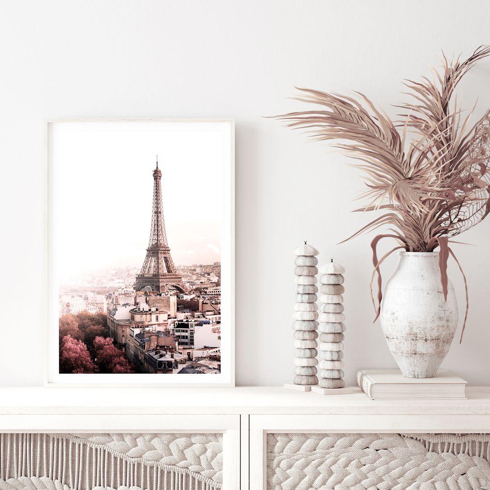 Eiffel Tower in Paris Wall Art Photograph Print or Canvas Framed or Unframed for blank walls Beautiful Home Decor
