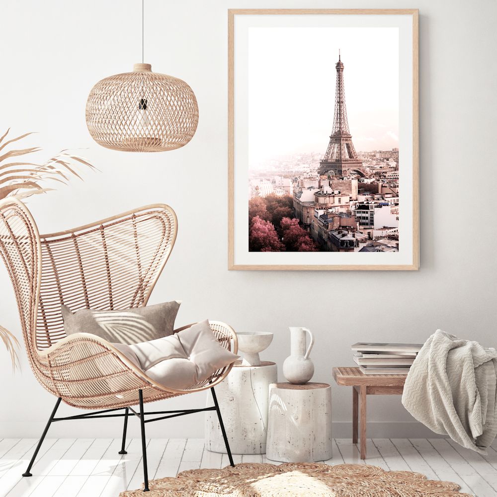 Eiffel Tower in Paris Wall Art Photograph Print or Canvas Framed or Unframed in Office Beautiful Home Decor