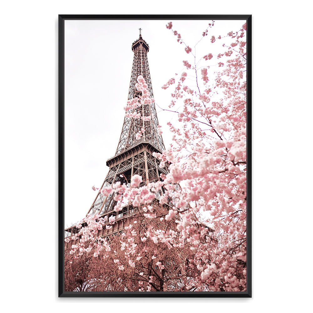 Eiffel Tower in Spring Wall Art Photograph Print or Canvas Framed in black or Unframed Beautiful Home Decor