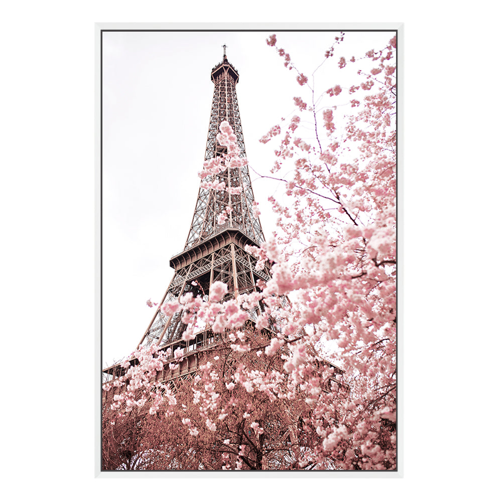 Eiffel Tower in Spring Wall Art Photograph Print or Canvas Framed in white or Unframed Beautiful Home Decor