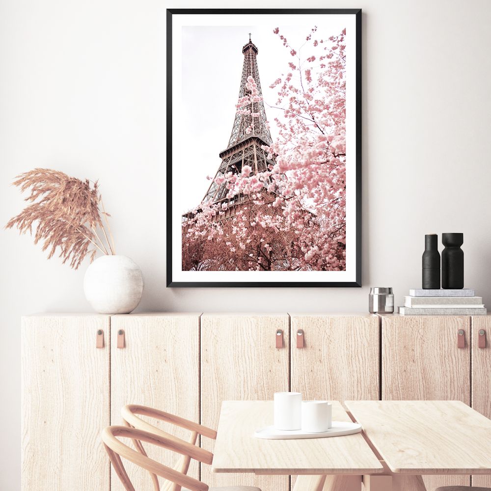 Eiffel Tower in Spring Wall Art Photograph Print or Canvas Framed or Unframed Dining Room Wall Beautiful Home Decor