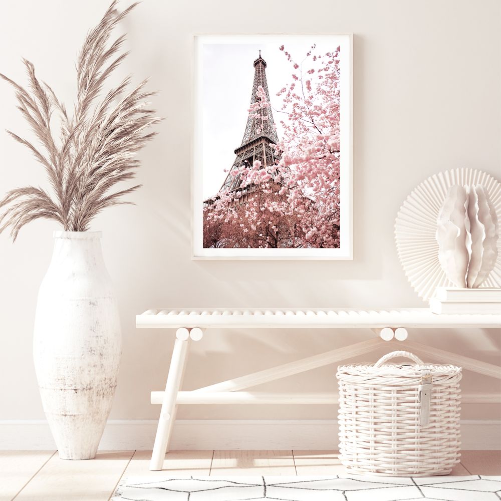 Eiffel Tower in Spring Wall Art Photograph Print or Canvas Framed or Unframed for hallway wall Beautiful Home Decor