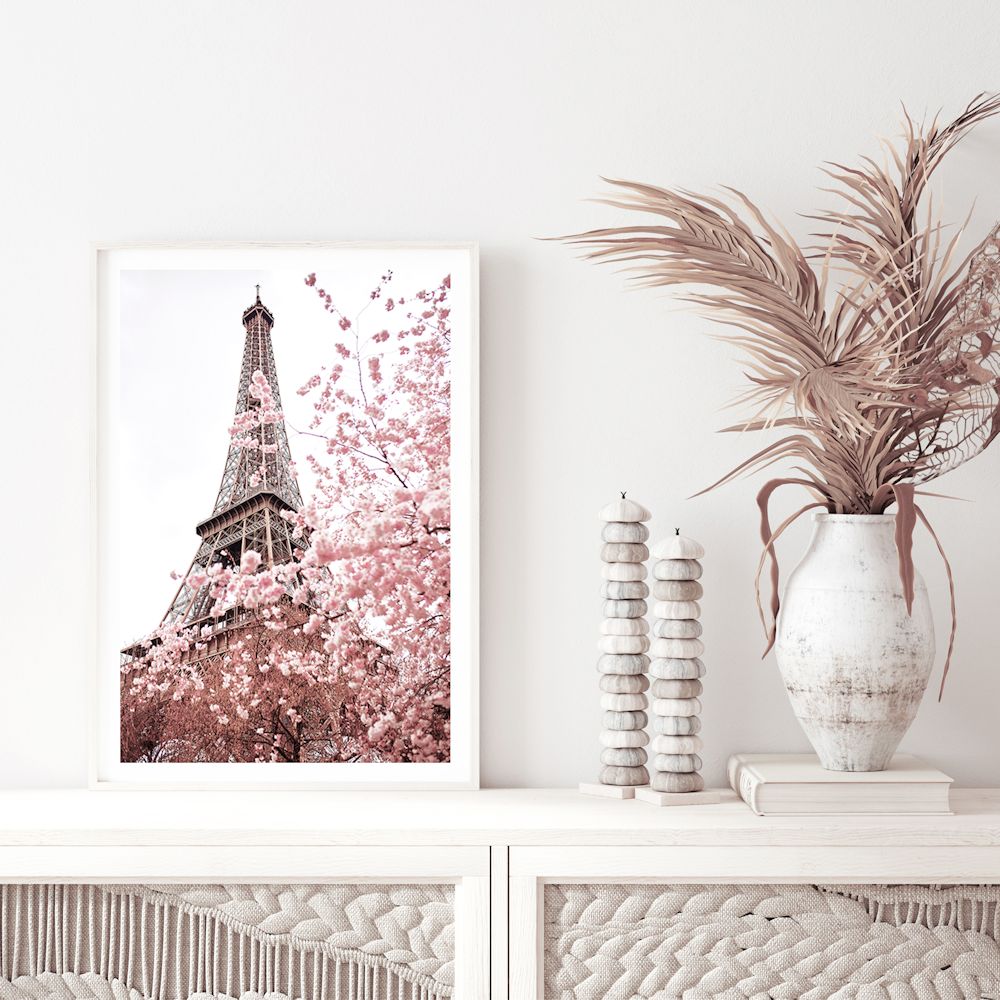 Eiffel Tower in Spring Wall Art Photograph Print or Canvas Framed or Unframed to style empty walls Beautiful Home Decor