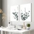 A very popular set of two wall art prints featuring eucalyptus leaves with a neutral background, available unframed. 
