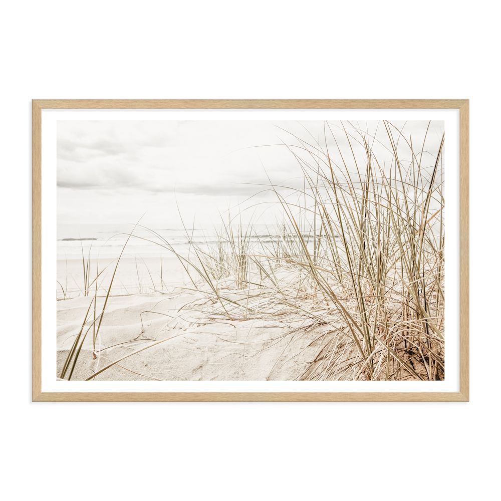 Grassy Beach Shore Wall Art Photograph Print or Canvas Timber Framed or Unframed Beautiful Home Decor