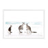 A gorgeous coastal art print of three kangaroos enjoying some time on the beach, available in natural timber, black or white frames.
