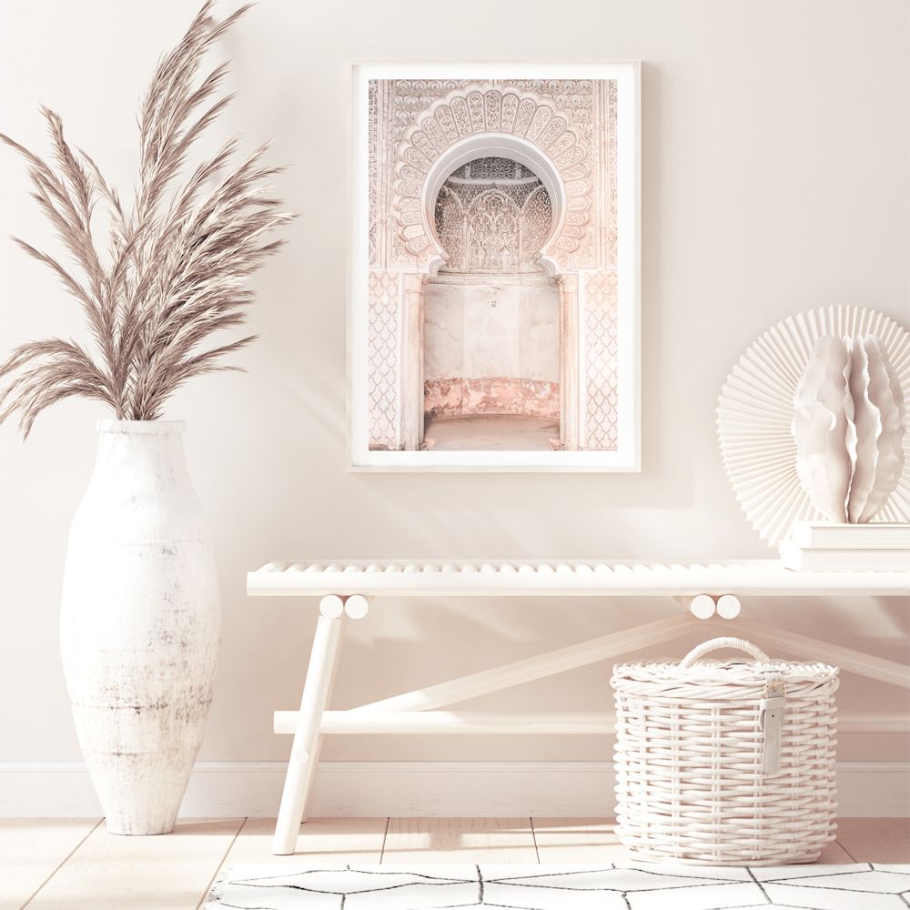 A Boho Moroccan Temple Archway Wall Art Photographic Print or Canvas Framed or Unframed by Beautiful Home Decor