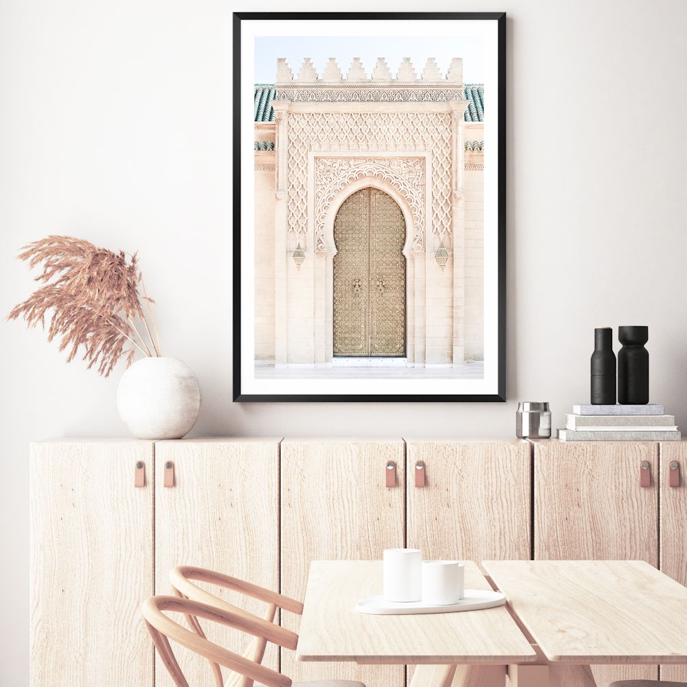 Moroccan Temple Door Wall Art Photograph Print or Canvas Framed or Unframed Dining Room Beautiful Home Decor