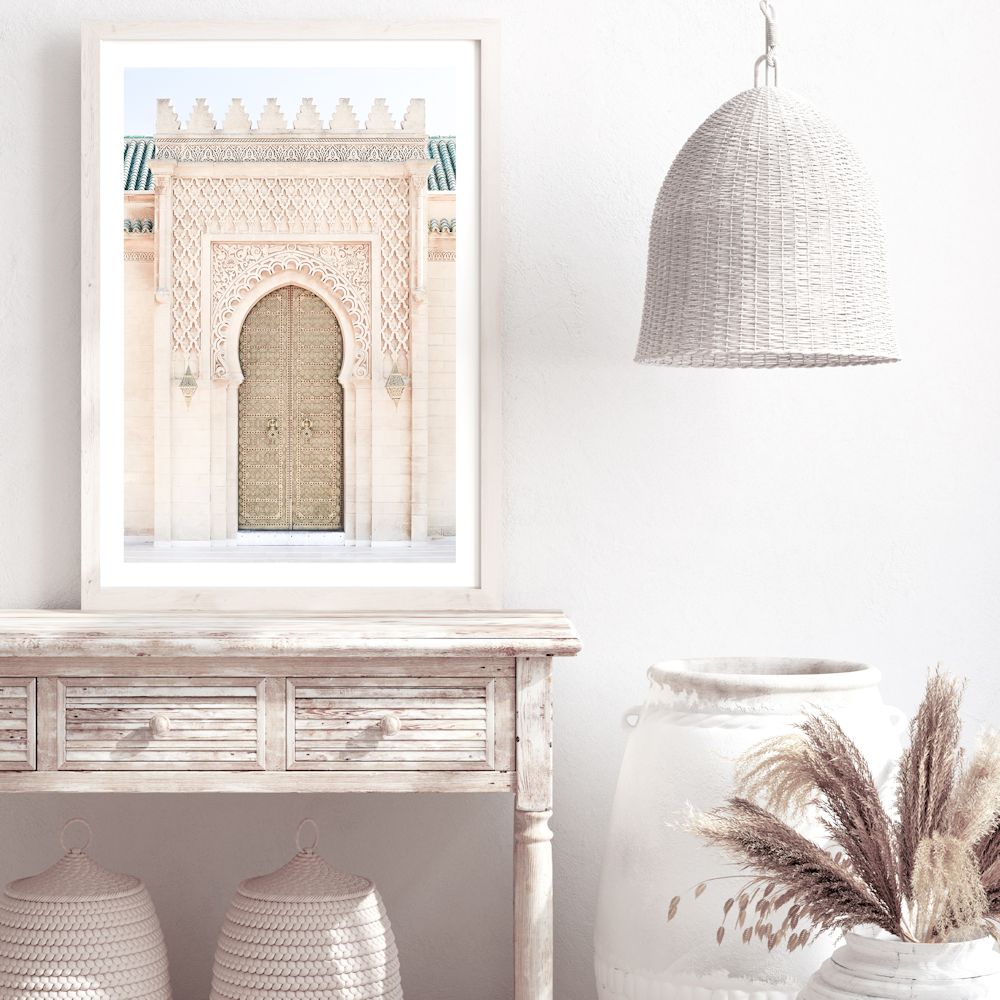 Moroccan Temple Door Wall Art Photograph Print or Canvas Framed or Unframed for hallway Beautiful Home Decor