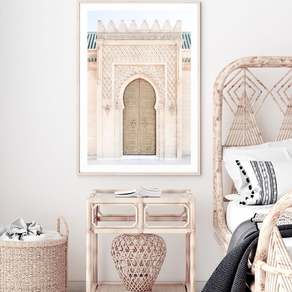 Moroccan Temple Door Wall Art Photograph Print or Canvas Framed or Unframed in Bedroom Beautiful Home Decor