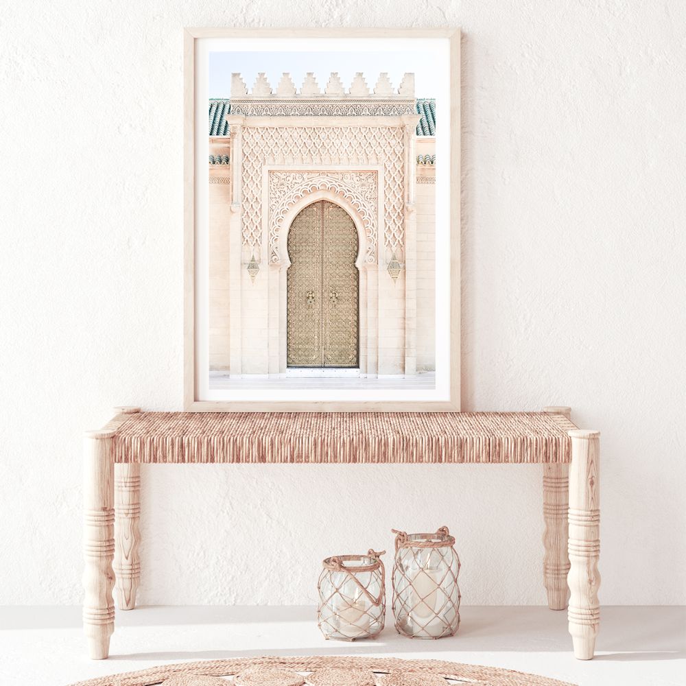 Moroccan Temple Door Wall Art Photograph Print or Canvas Framed or Unframed in hallway Beautiful Home Decor