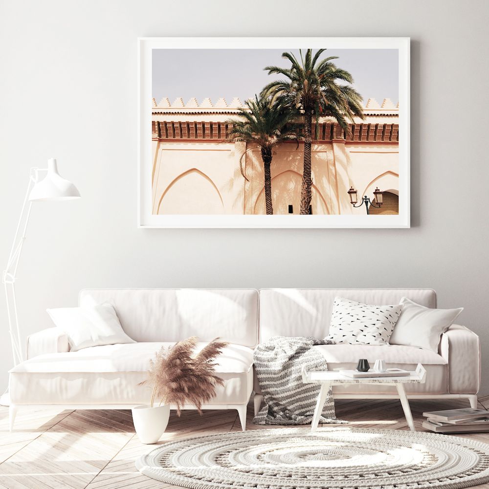 Moroccan Temple Palms Wall Art Photograph Print or Canvas Framed or Unframed Living Room Beautiful Home Decor