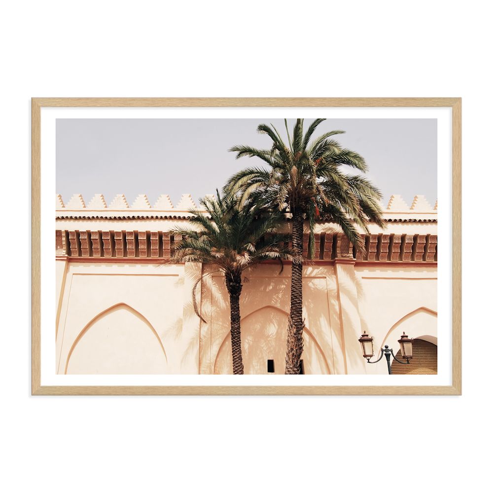Moroccan Temple Palms Wall Art Photograph Print or Canvas Timber Framed or Unframed Beautiful Home Decor