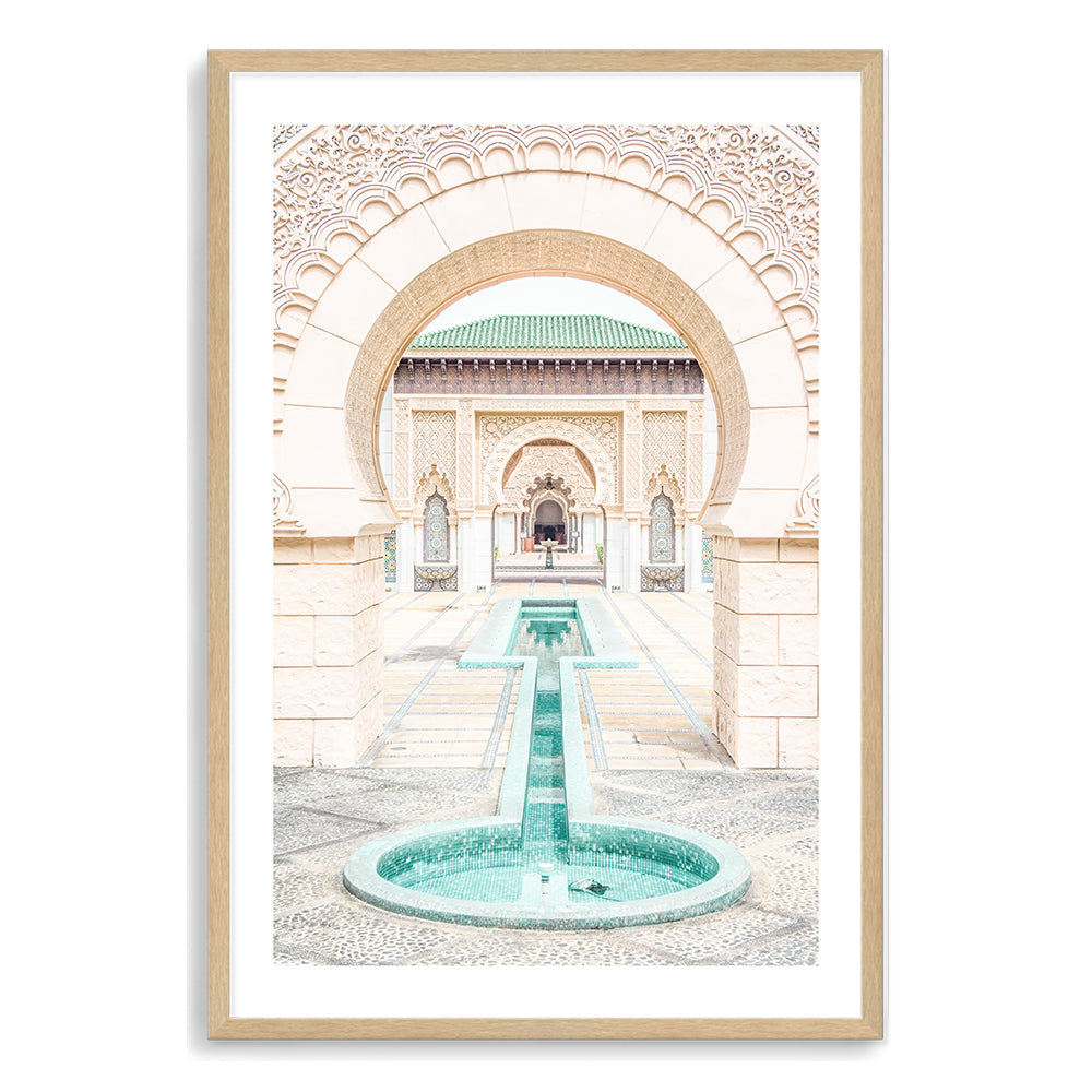Moroccan Temple Water Feature Door Wall Art Photograph Print or Canvas Timber Framed or Unframed Beautiful Home Decor