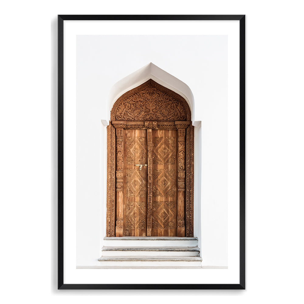 Moroccan Timber Door Wall Art Photograph Print or Canvas Black Framed or Unframed Beautiful Home Decor