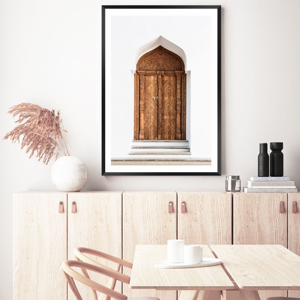Moroccan Timber Door Wall Art Photograph Print or Canvas Framed or Unframed Dining Room Beautiful Home Decor