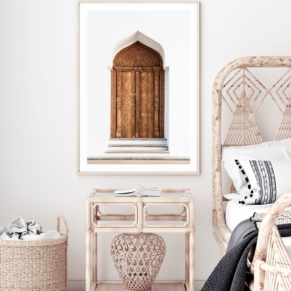 Moroccan Timber Door Wall Art Photograph Print or Canvas Framed or Unframed in Bedroom Beautiful Home Decor