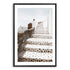 Oia Town Stairs in Santorini Greece Wall Art Photograph Print or Canvas Black Framed or Unframed Beautiful Home Decor