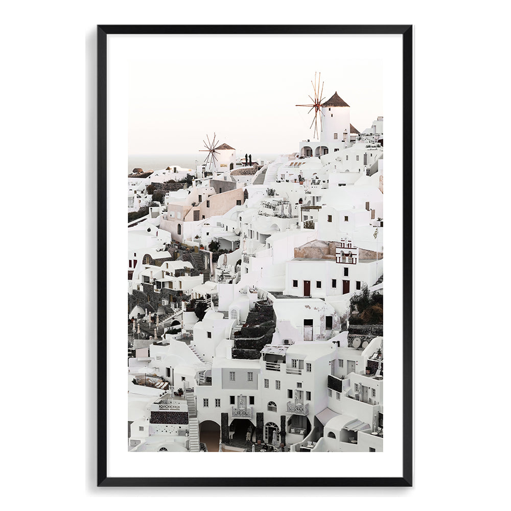 Oia Town in Santorini Greece Wall Art Photograph Print Canvas Picture Artwork Black Framed Unframed Beautiful Home Decor