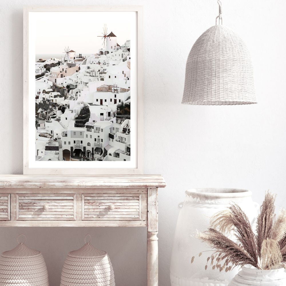 Oia Town in Santorini Greece Wall Art Photograph Print Canvas Picture Artwork Framed Unframed large artwork Beautiful Home Decor