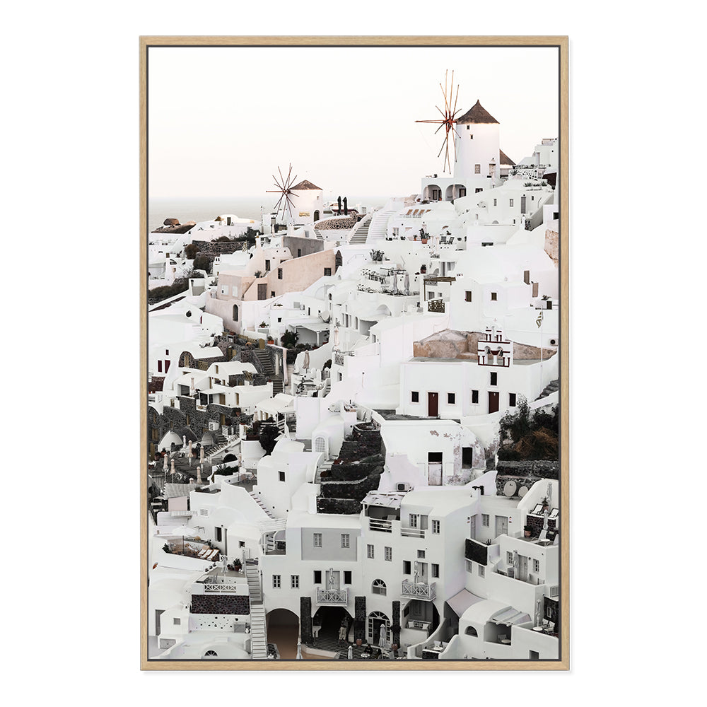 Oia Town in Santorini Greece Wall Art Photograph Print Canvas Picture Artwork Framed in Timber Unframed Beautiful Home Decor