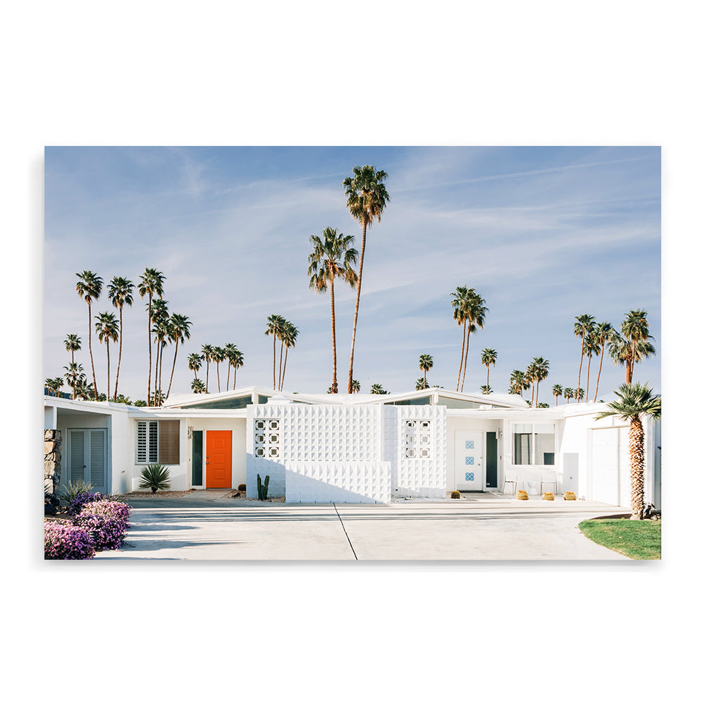 Palm Springs House with Trees Wall Art Photograph Print or Canvas Framed or Unframed Beautiful Home Decor