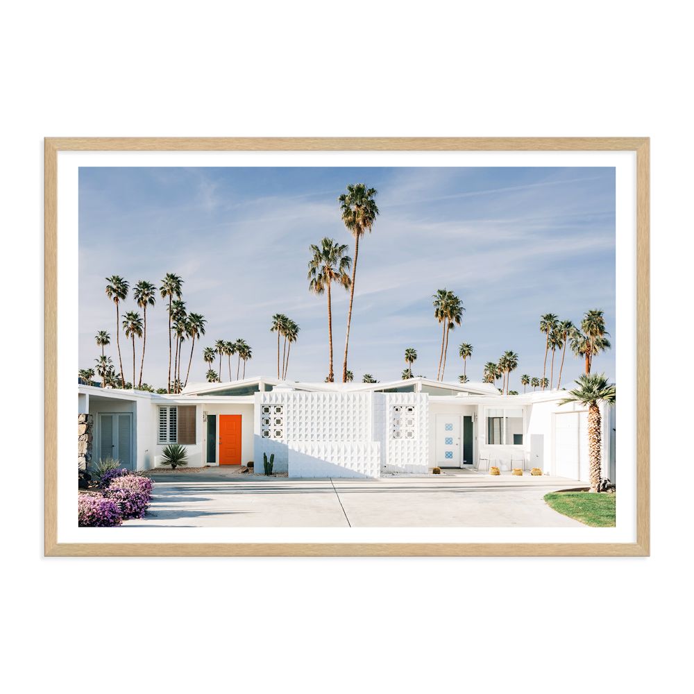 Palm Springs House with Trees Wall Art Photograph Print or Canvas Timber Framed or Unframed Beautiful Home Decor
