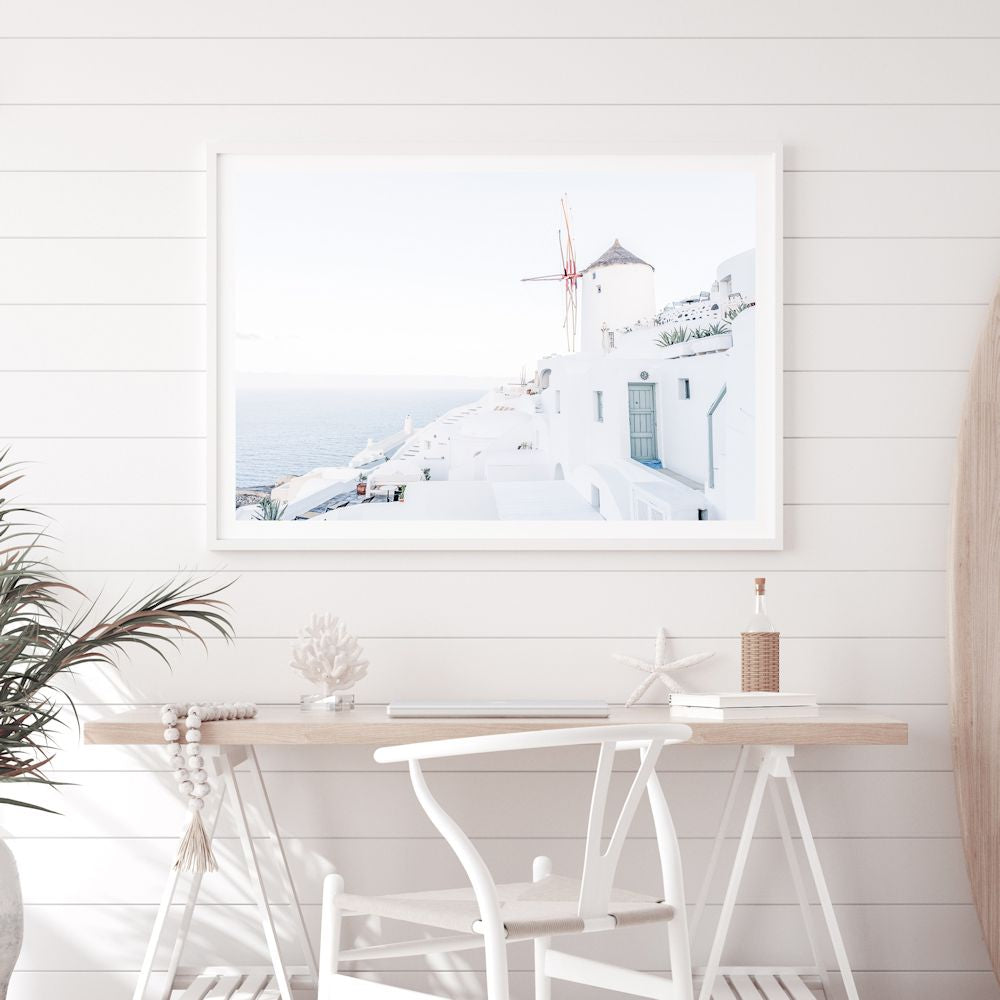Santorini Greece Wall Art Photograph Print or Canvas Framed or Unframed Dining Room Wall Beautiful Home Decor