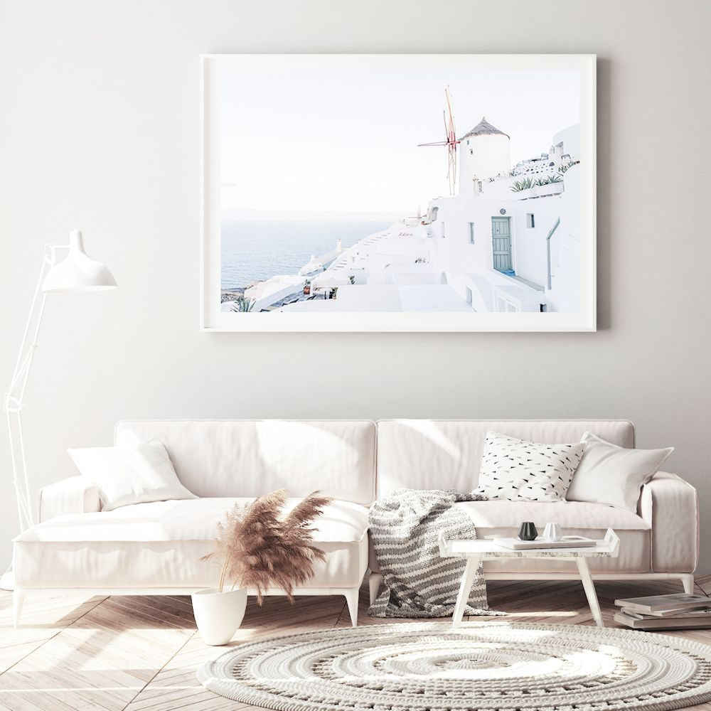 Santorini Greece Wall Art Photograph Print or Canvas Framed or Unframed Living Room Beautiful Home Decor